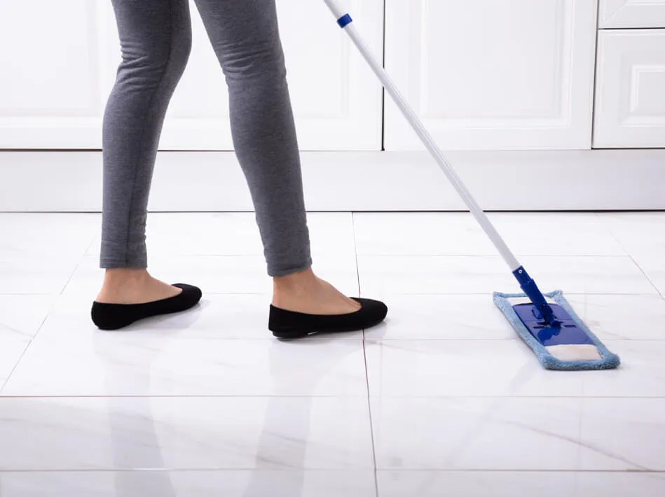 sweep-tile-flooring Cleaning Tile Flooring | Shoreline Flooring