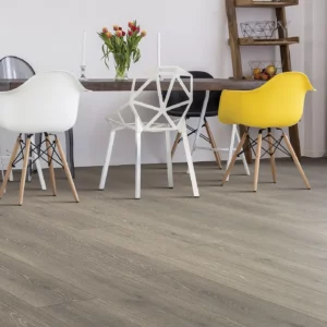 33634_06W_room Laminate in a gray-brown wood tone in a modern dining room